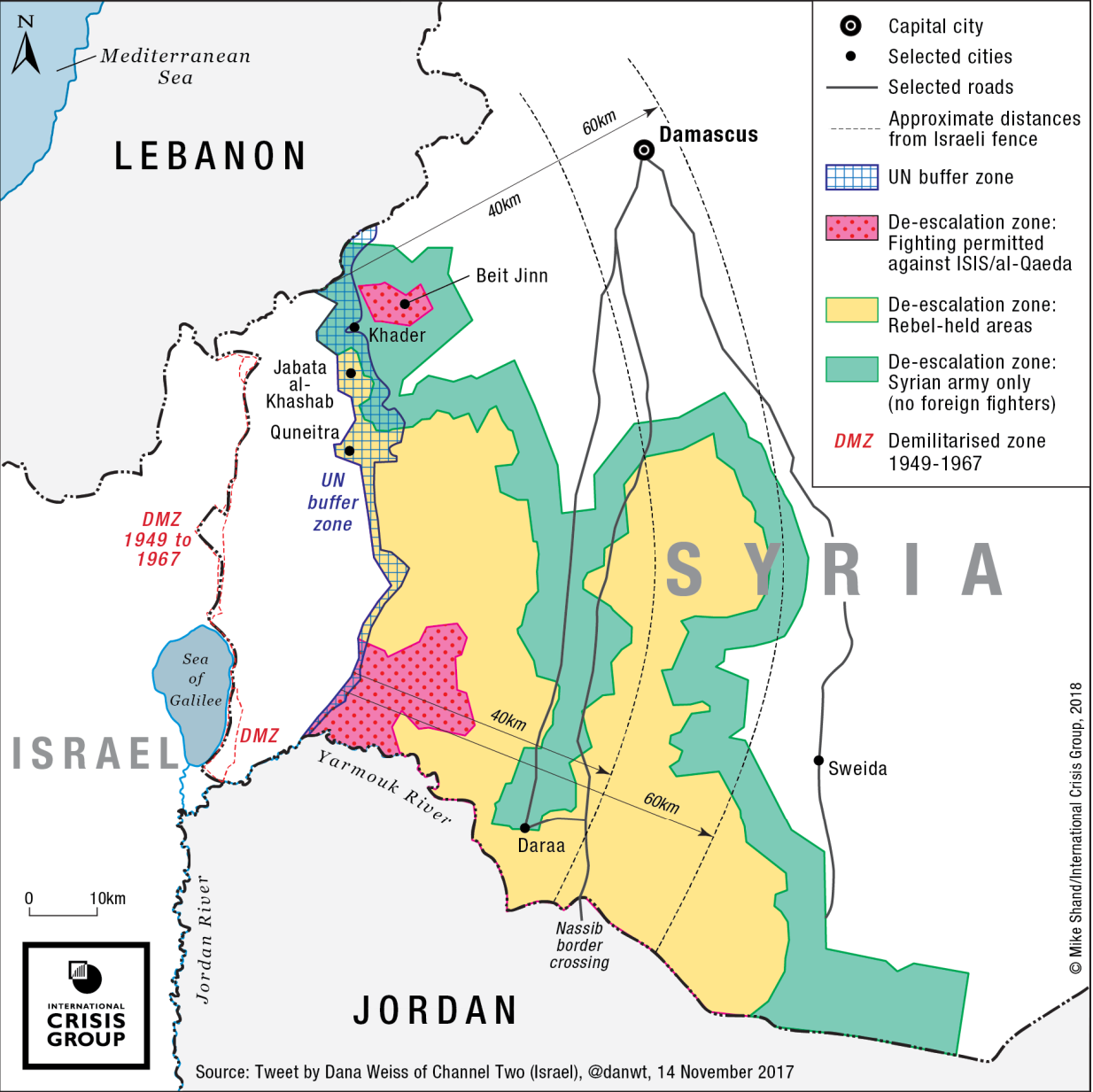 خريطة منطقة الفصل