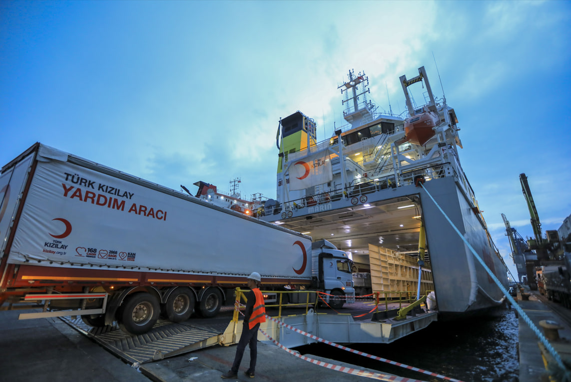 جهود تركيا في مجال المساعدات الإنسانية لغزة من  7أكتوبر حتى وقف إطلاق النار